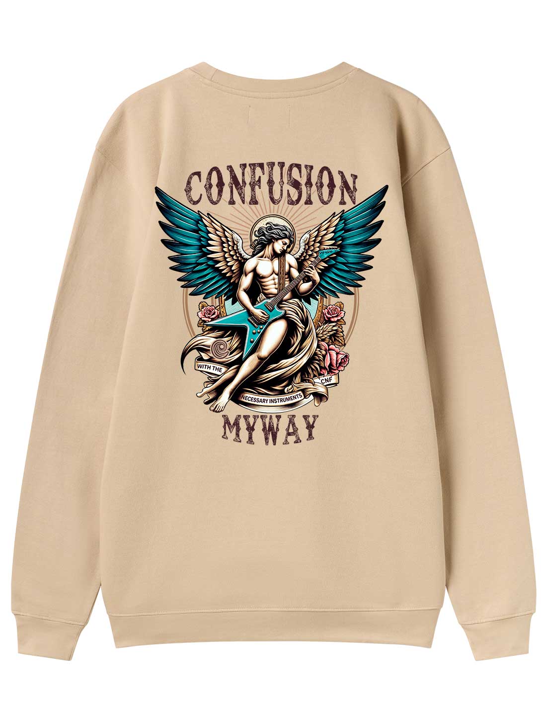 GUITAR ANGEL CREAM CREWNECK LIMITED EDITION