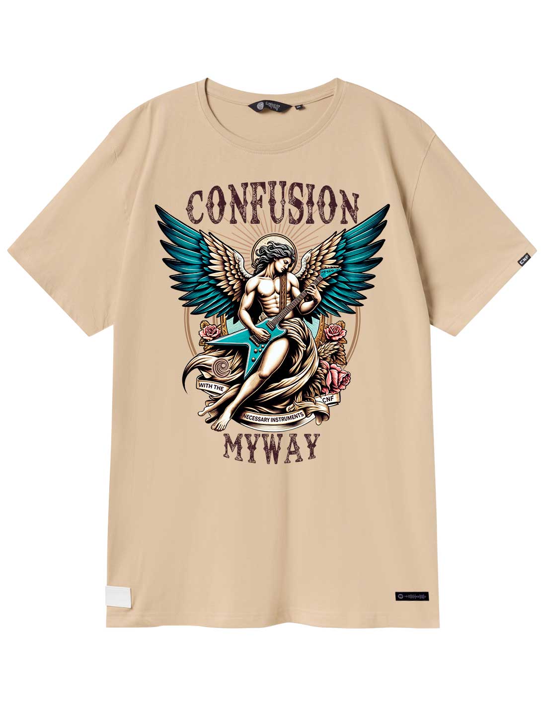 GUITAR ANGEL CREAM TSHIRT LIMITED EDITION