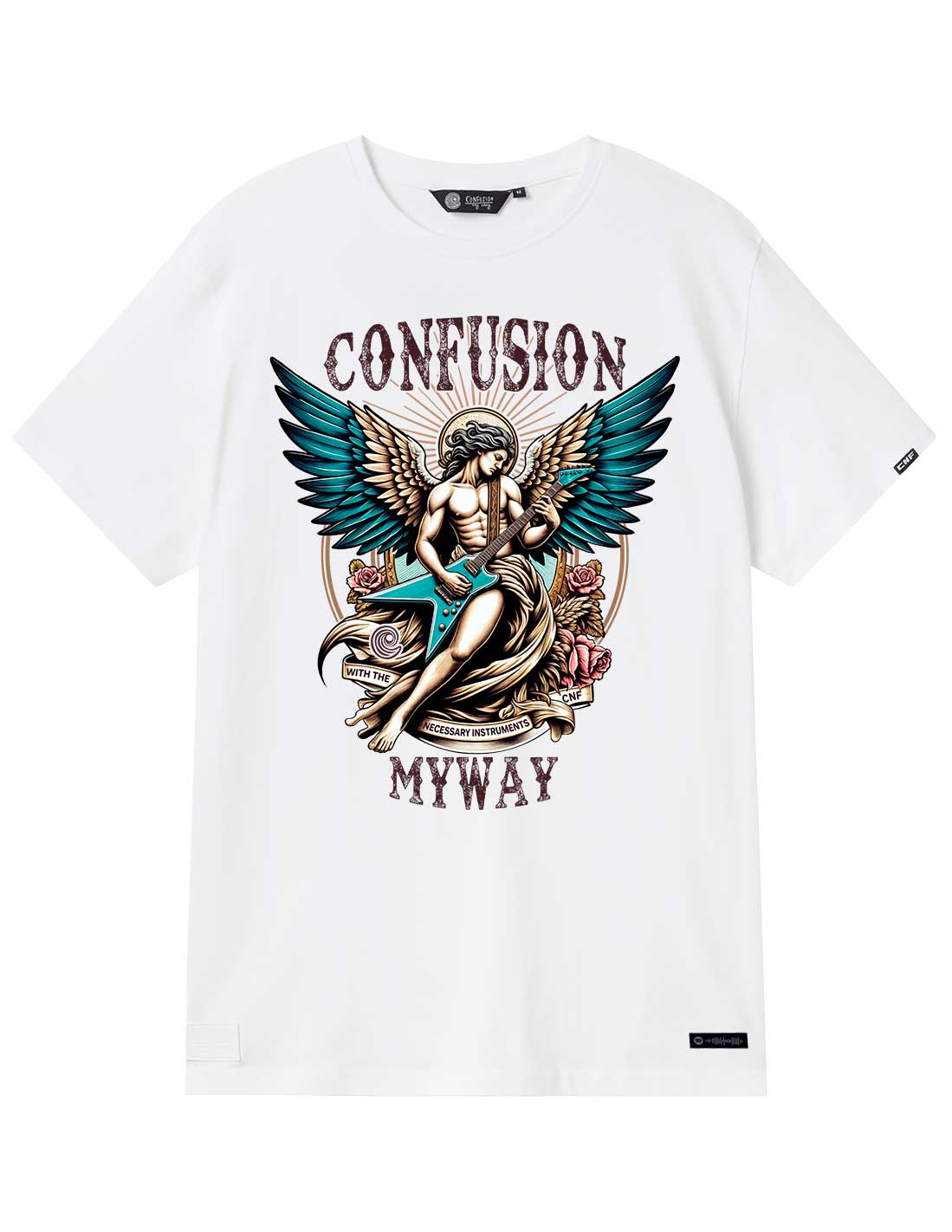 GUITAR ANGEL WHITE TSHIRT LIMITED EDITION