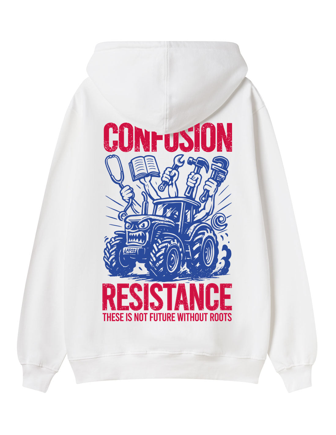 RESISTANCE WHITE HOODIE LIMIED EDITION