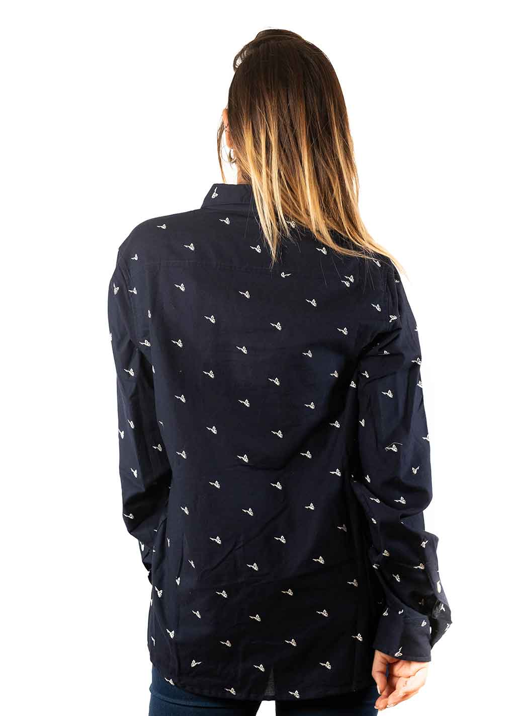 FLY SKULL BLUE SHIRT