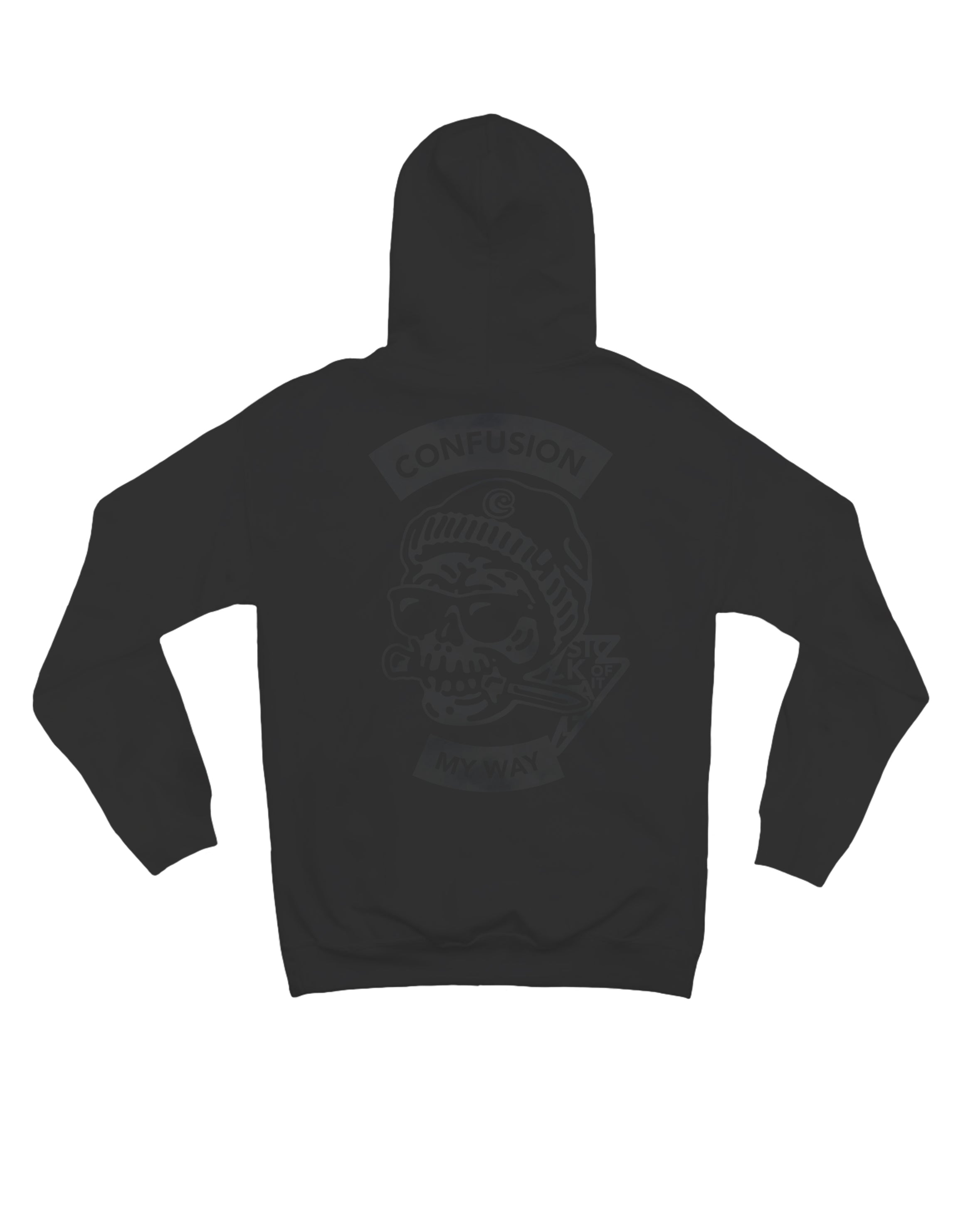 SKULL KNIFE BLACK ON BLACK HOODIE LIMITED EDITION