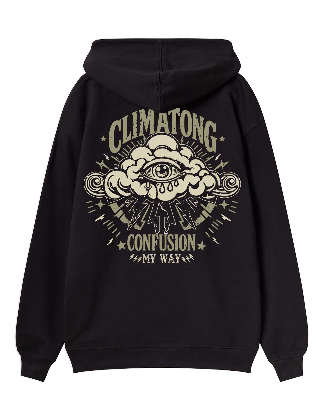 CLIMATONG BLACK HOODIE WHITE LIMITED EDITION