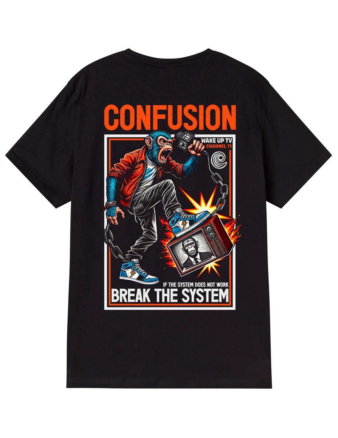 BREAK THE SYSTEM BLACK RED TSHIRT LIMITED EDITION