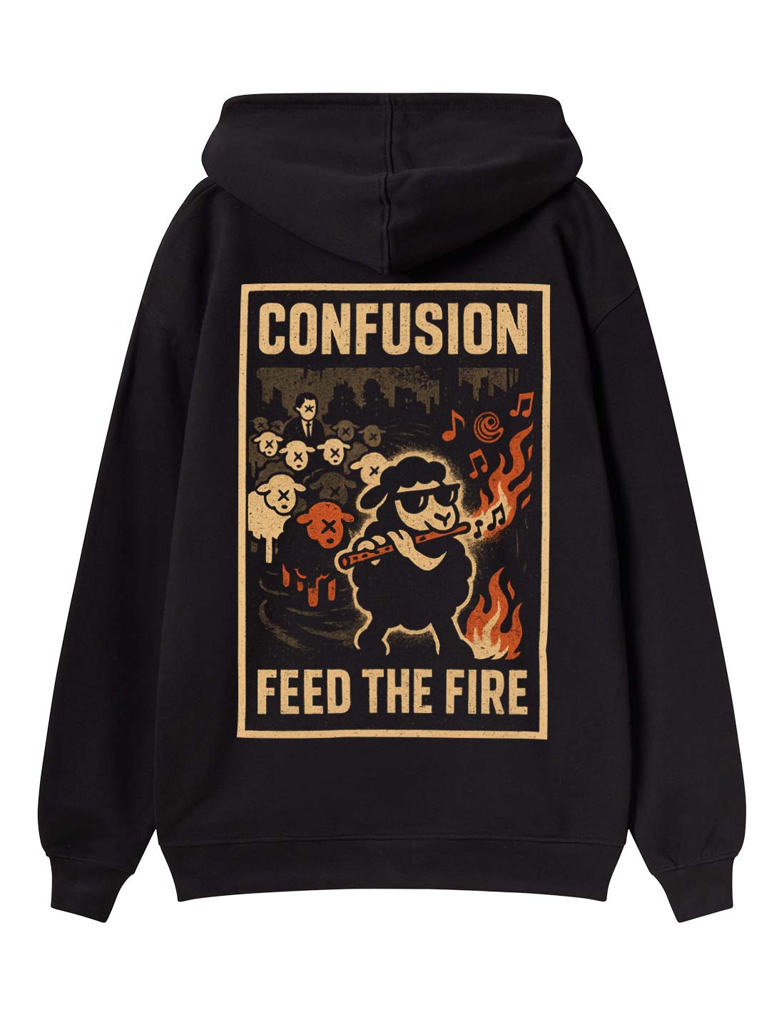 BLACKMELIN BLACK HOODIE WHITE LIMITED EDITION