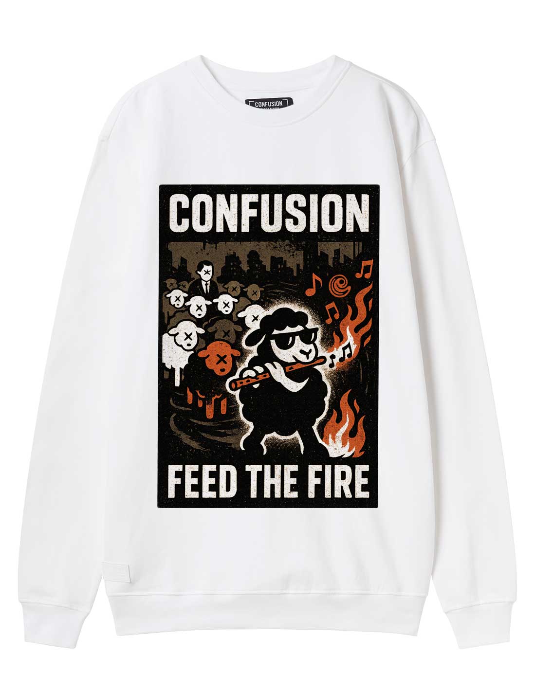 BLACKMELIN WHITE CREWNECK LIMITED EDITION