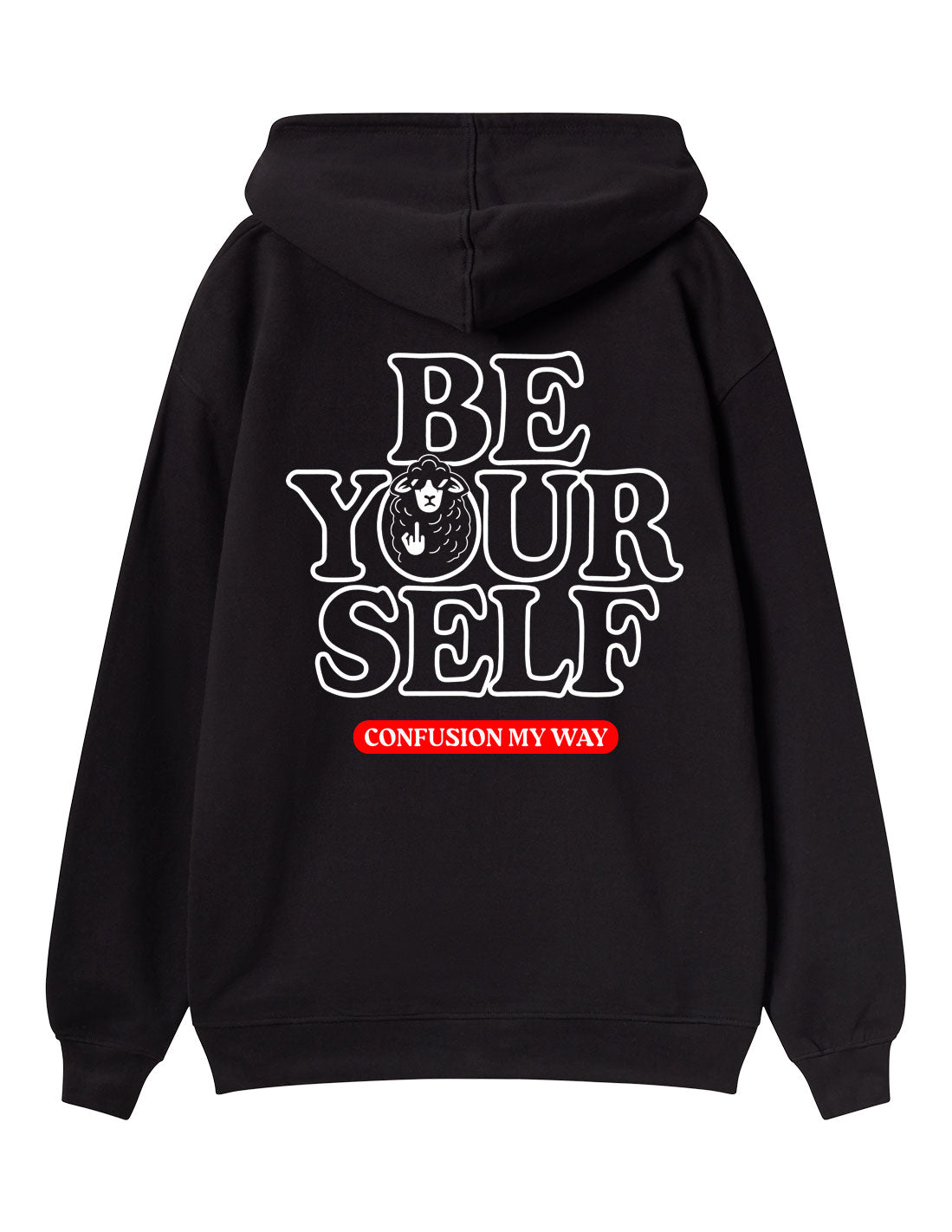 BE YOURSELF BLACK HOODIE LIMITED EDITION