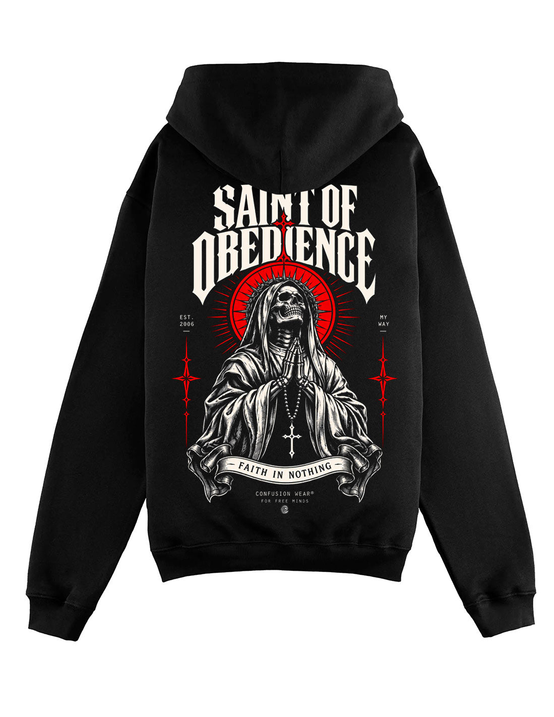 SAINT OF OBEDIENCE BLACK HOODIE