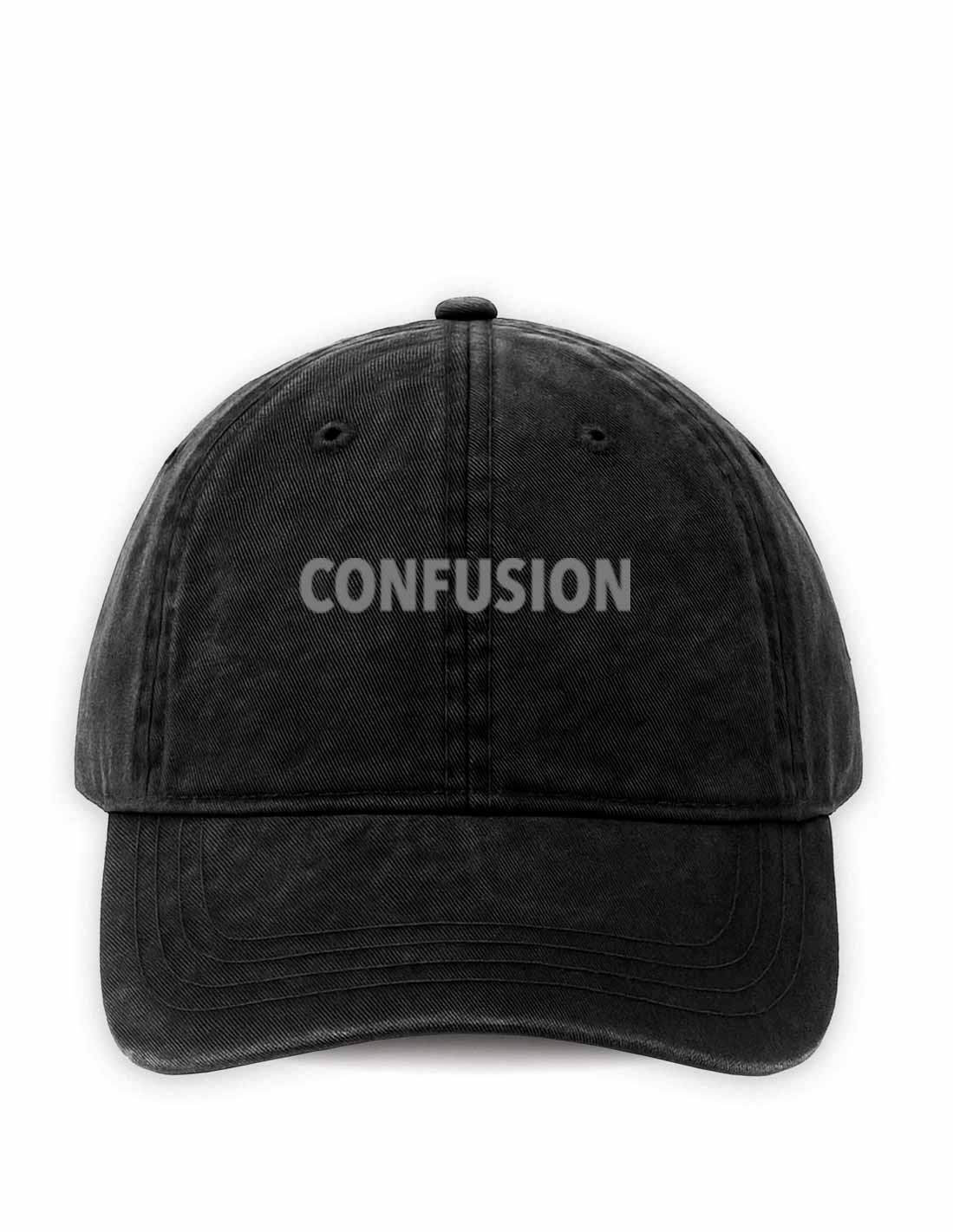 SANTA MUERTE BLACK CAP STRAPBACK STONE WASHED