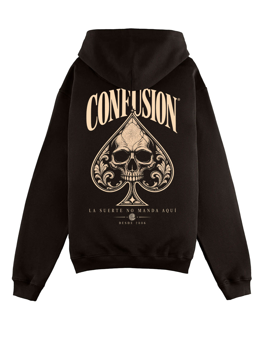 NO LUCK BLACK HOODIE
