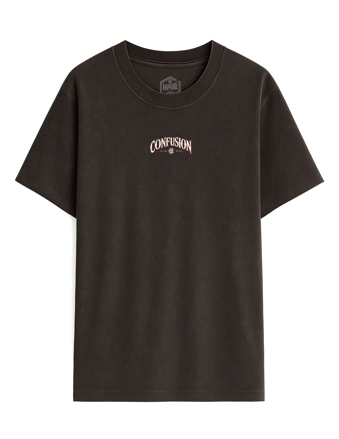 BEAUTIFUL DAMAGE BLACK COFFEE TEE OVERSIZE LAVADO A LA PIEDRA