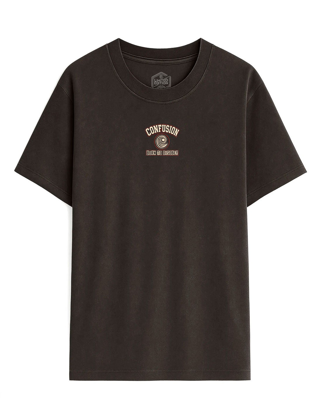 BORN TO DISOBEY BLACK COFFEE TEE OVERSIZE LAVADO A LA PIEDRA