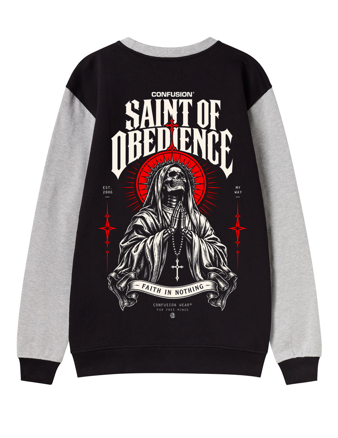 SAINT OF OBEDICE BLACK CREWNECK