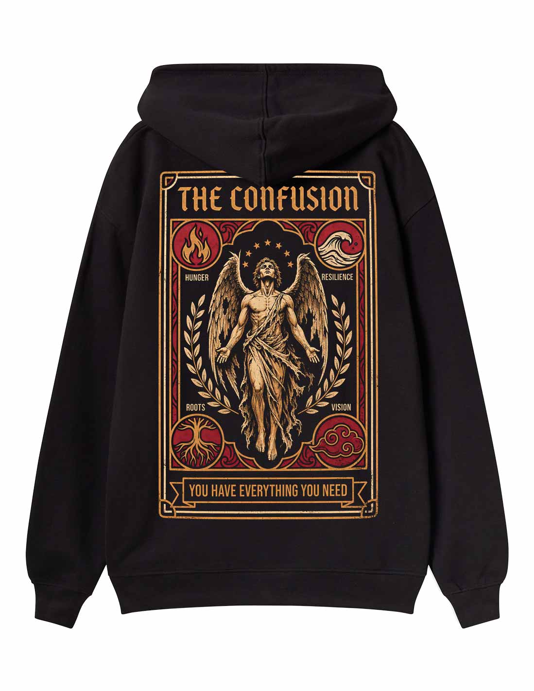 HUNGER BLACK HOODIE