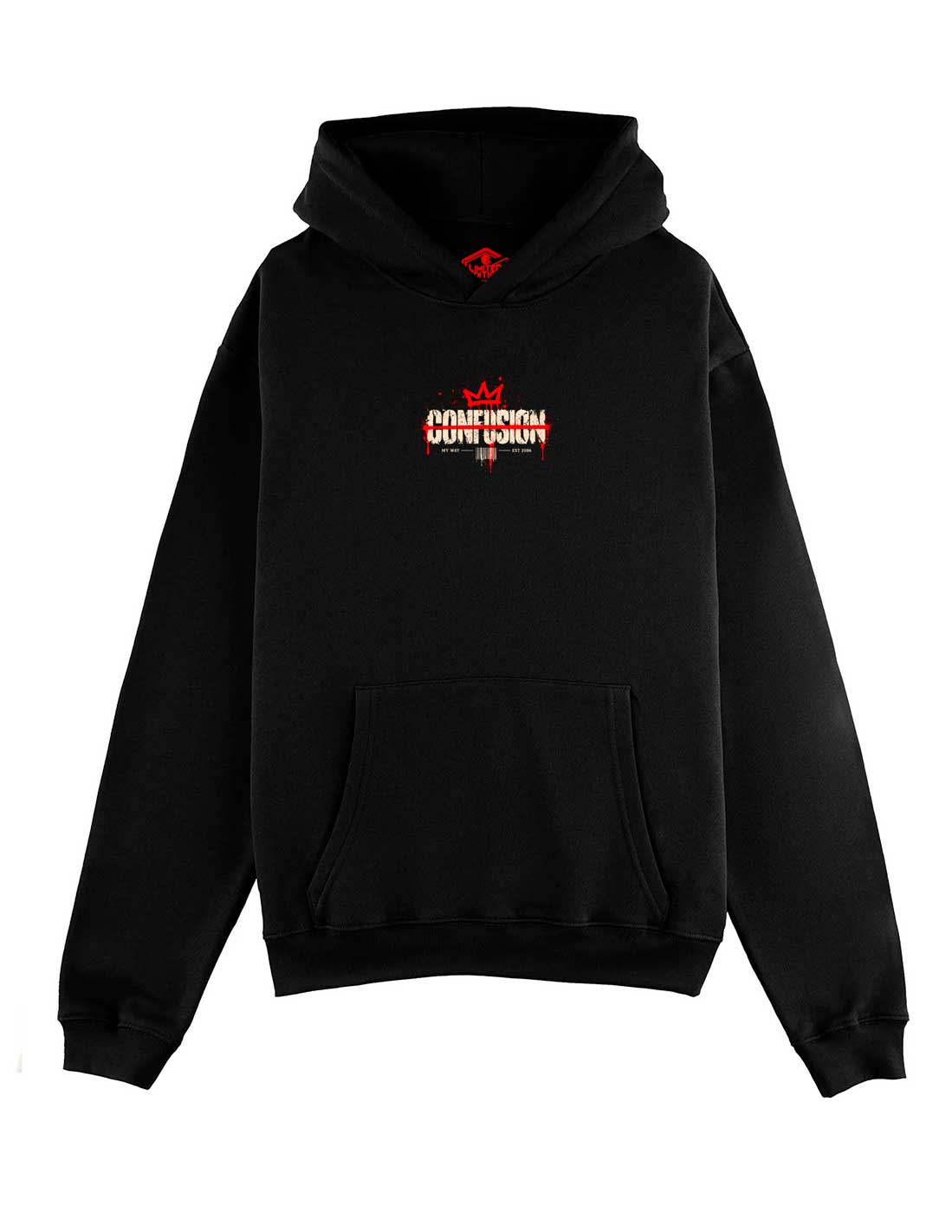 DESOBEDECE BLACK HOODIE OVERSIZE