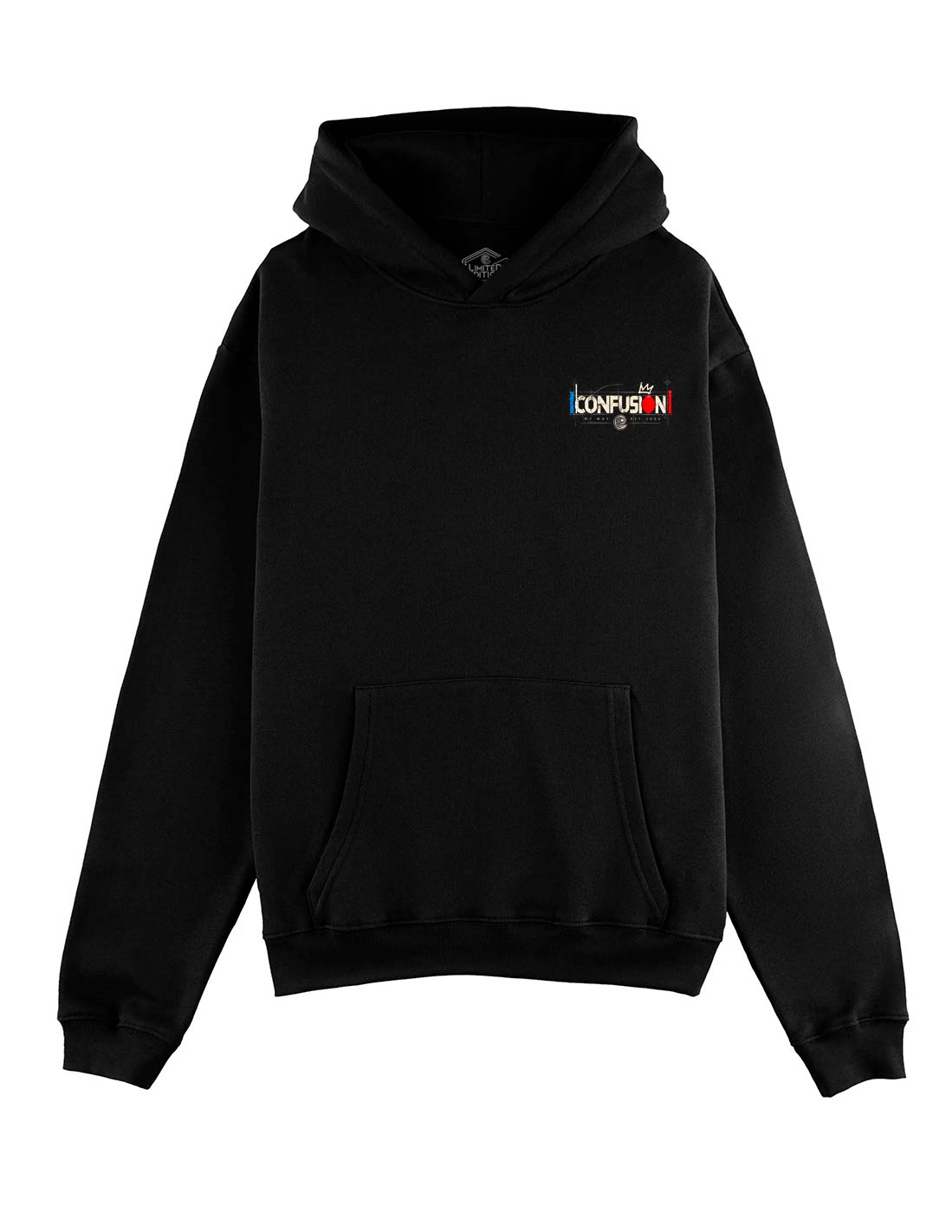 NO QUIERO BLACK HOODIE OVERSIZE