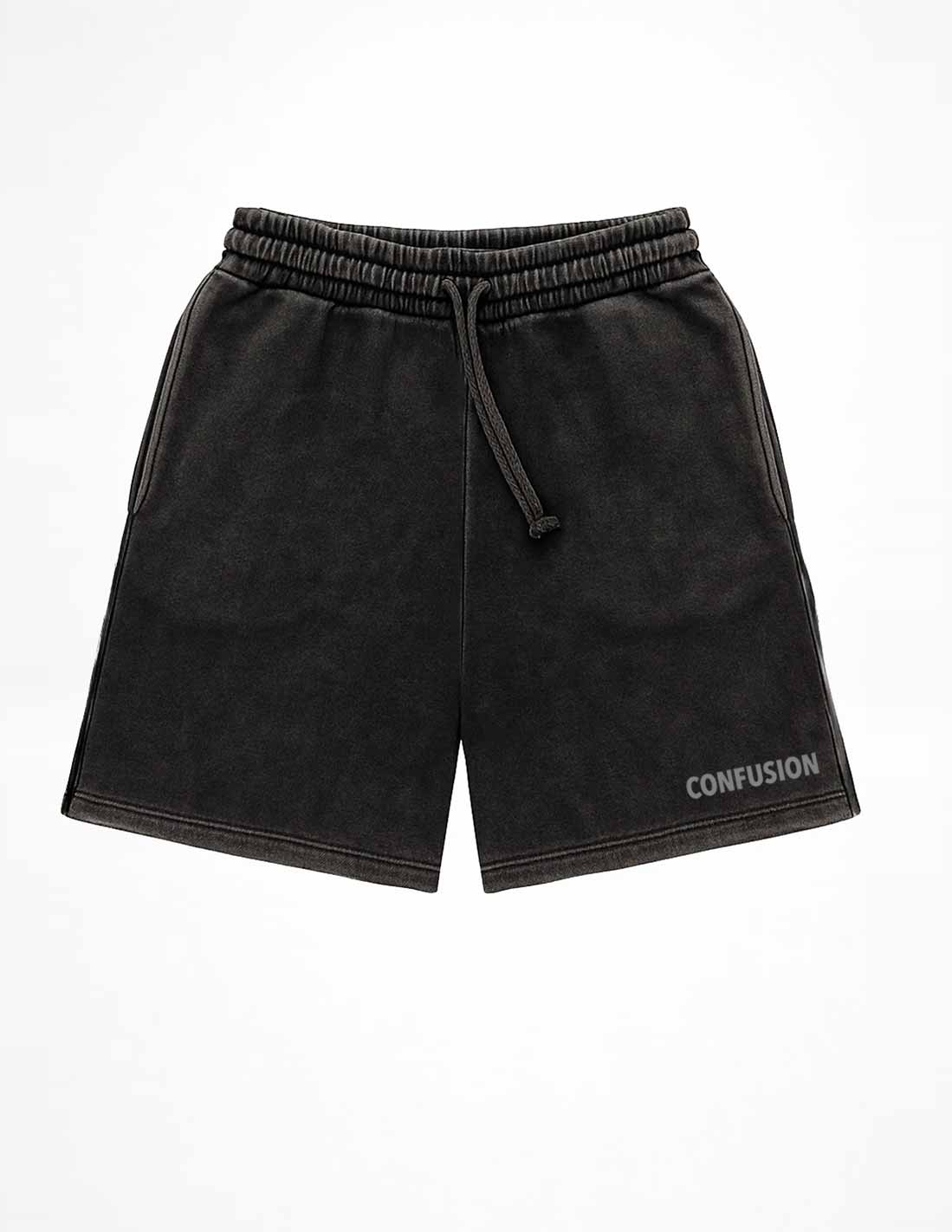 SANTA MUERTE BLACK SHORT LAVADO A LA PIEDRA