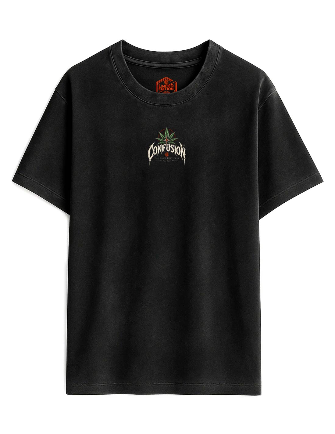 THE CALM BLACK TEE OVERSIZE LAVADO A LA PIEDRA