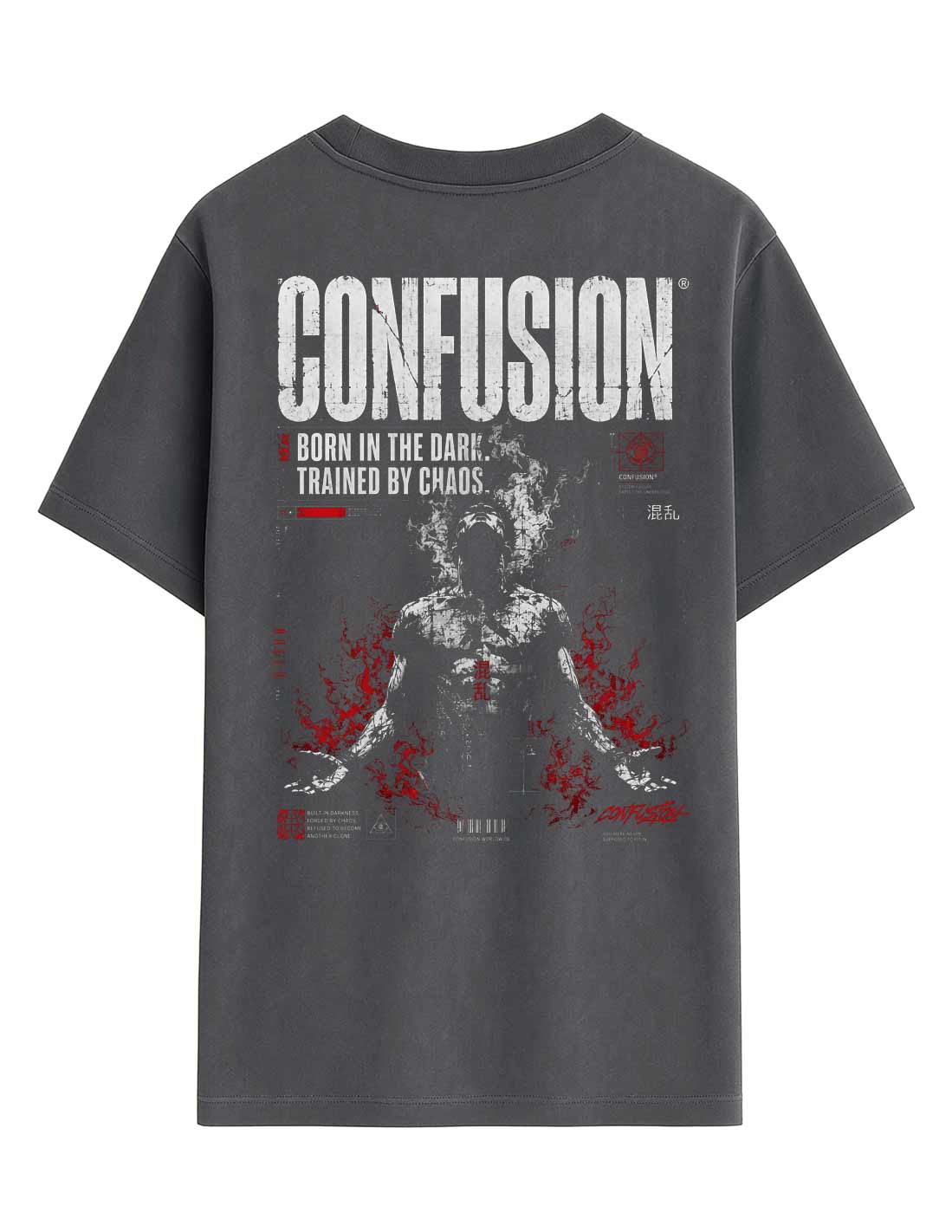 BORN IN THE DARK BLACK OYSTER TEE OVERSIZE LAVADO A LA PIEDRA