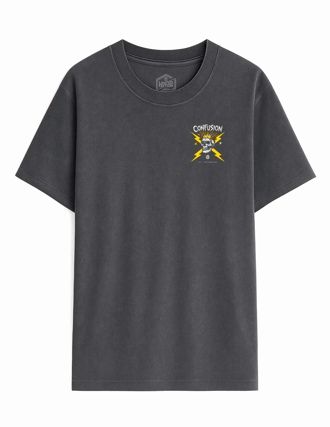 EST UNDERGROUND BLACK OYSTER TEE OVERSIZE LAVADO A LA PIEDRA