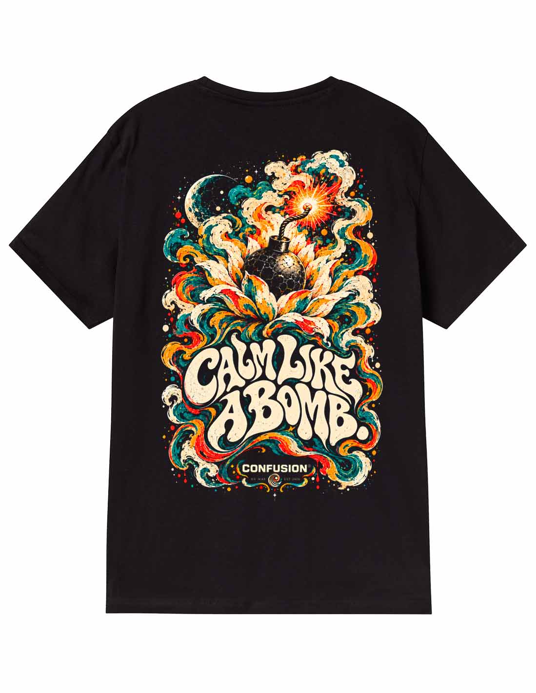CALM LIKE A BOMB BLACK TSHIRT