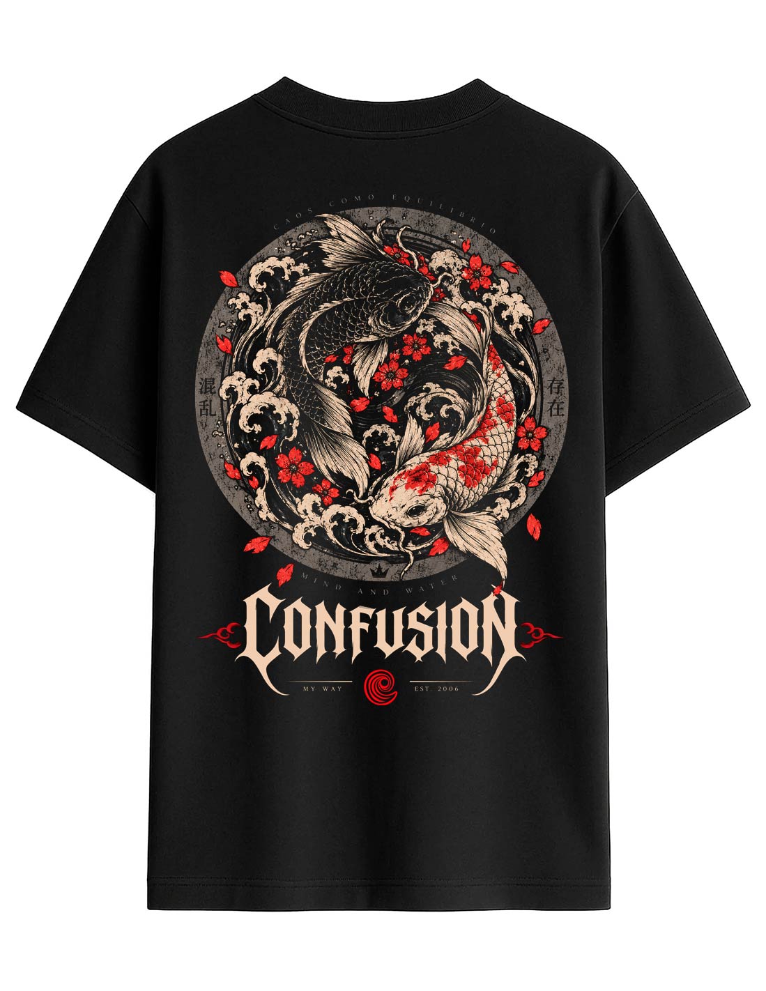 KOI BLACK TEE OVERSIZE