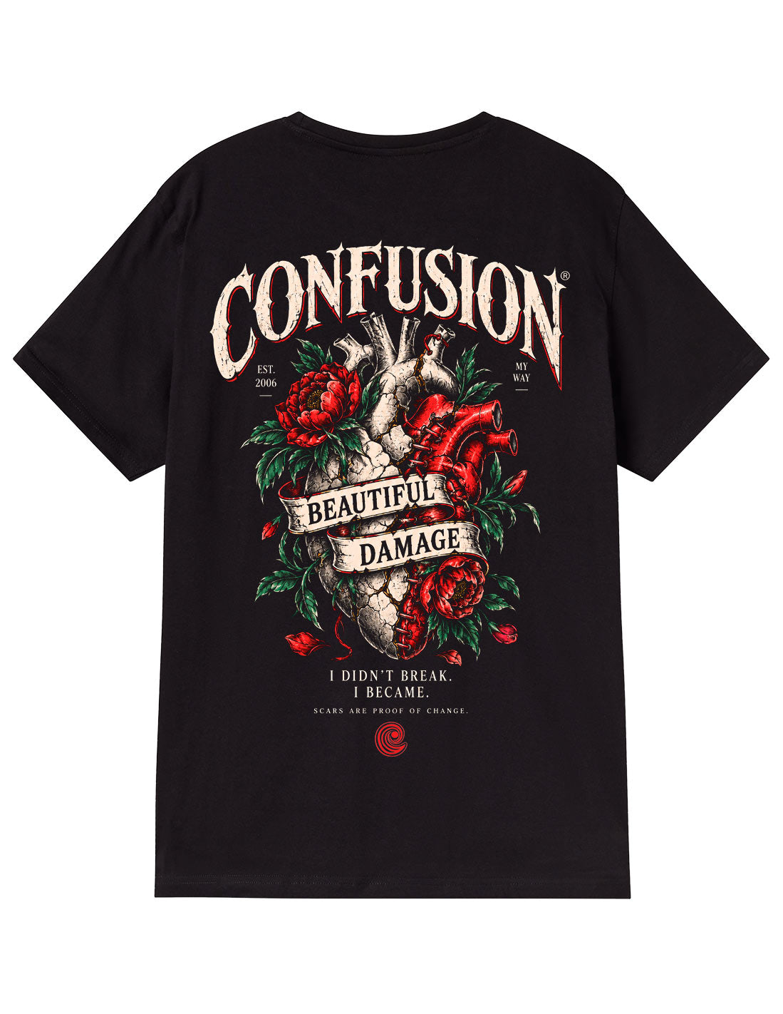 BEAUTIFUL DAMAGE BLACK TSHIRT