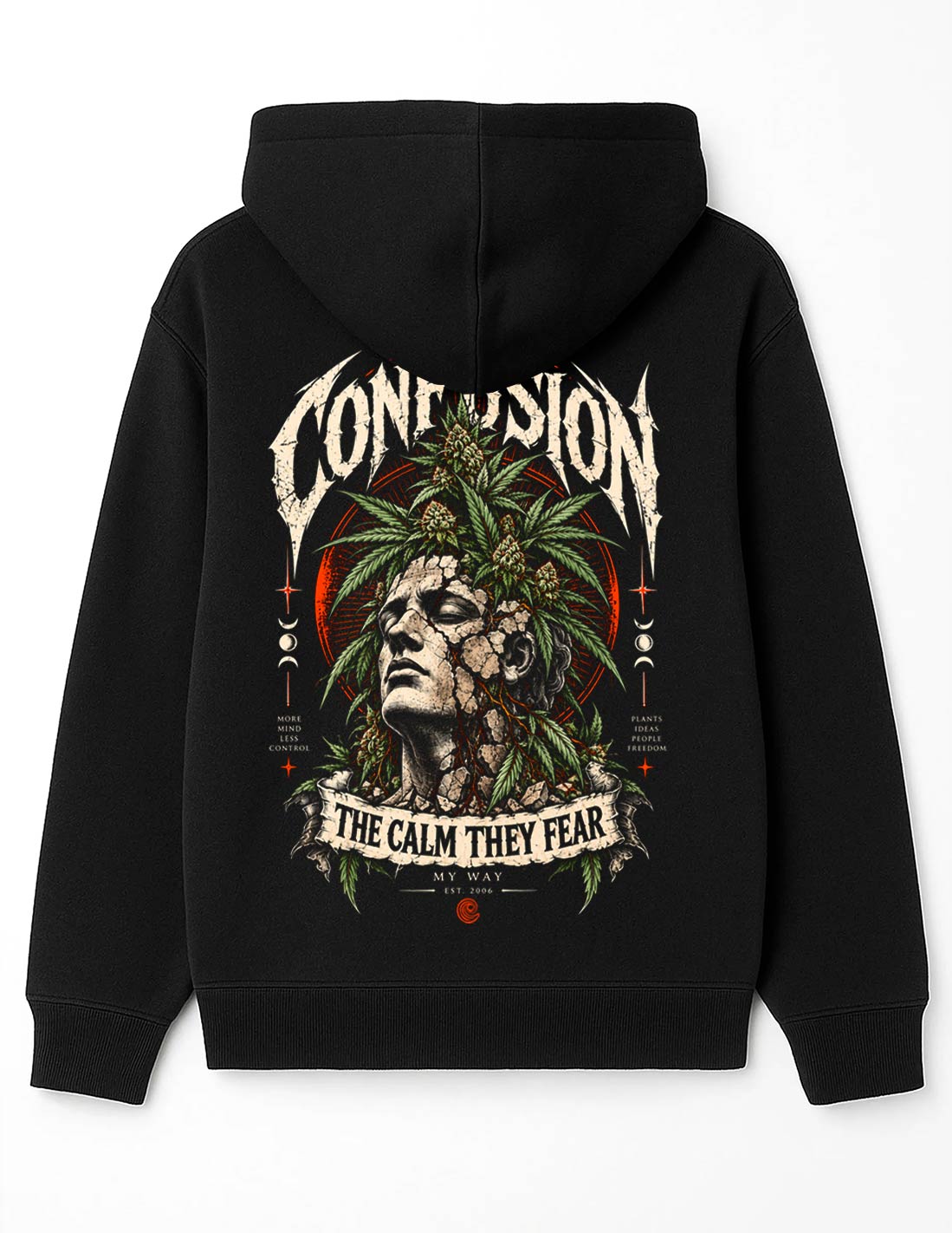THE CALM BLACK ZIPPER OVERSIZE