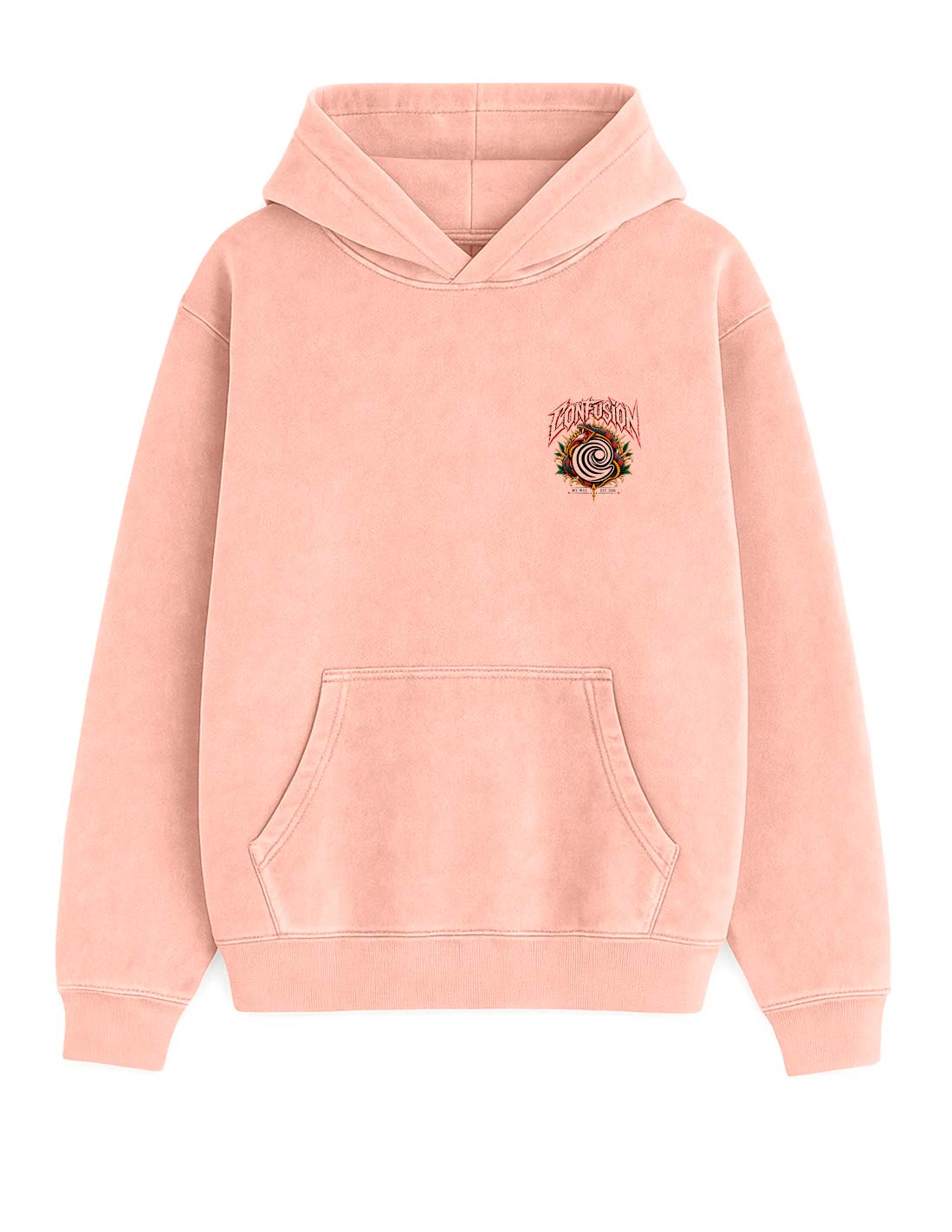 DEATH BEFORE OBEDIENCE CAMEO BROWN HOODIE OVERSIZE LAVADO PIEDRA