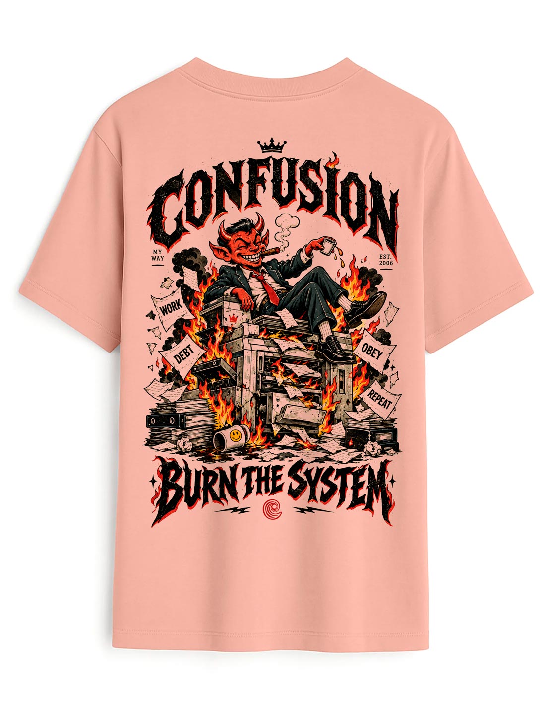 BURN THE SYSTEM CAMEO TEE OVERSIZE