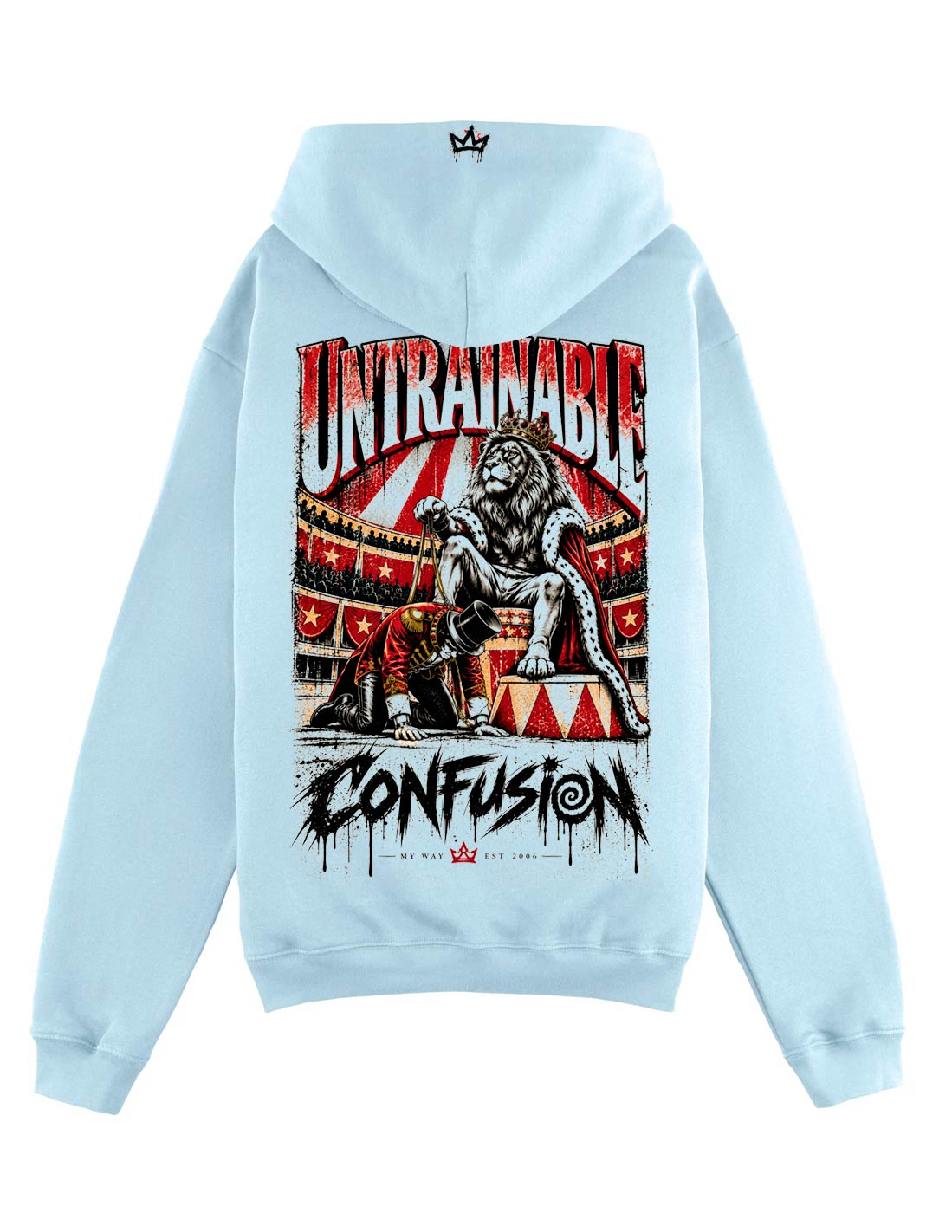 UNTRAINABLE CHAMBRAY BLUE HOODIE OVERSIZE