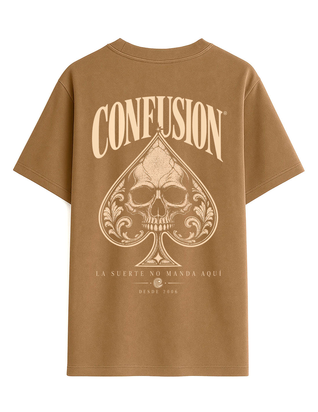 NO LUCK COCOA TEE OVERSIZE LAVADO A LA PIEDRA