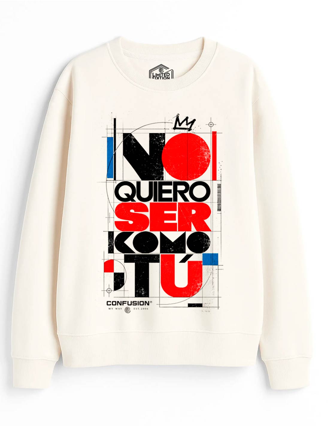 NO QUIERO COCOMILK CREWNECK OVERSIZE LAVADO A LA PIEDRA