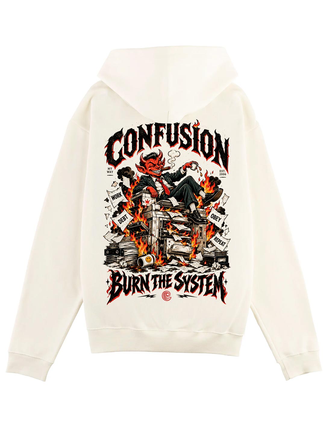 BURN THE SYSTEM COCOMILK HOODIE OVERSIZE