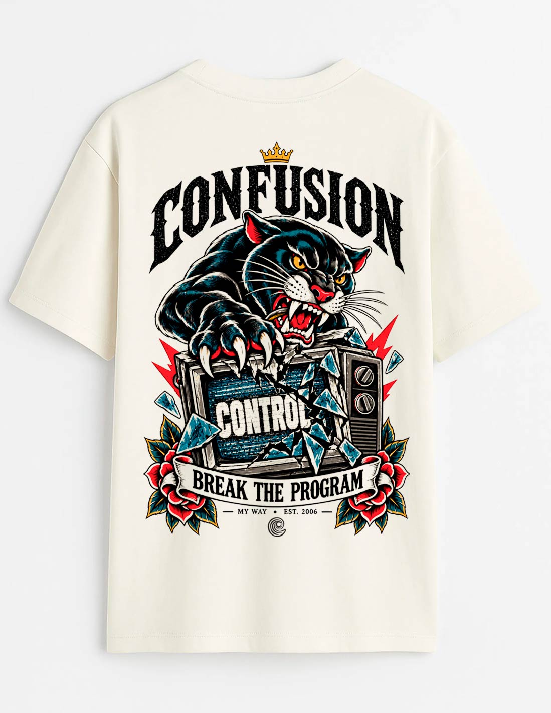 BREAK THE PROGAM COCOMILK TEE OVERSIZE