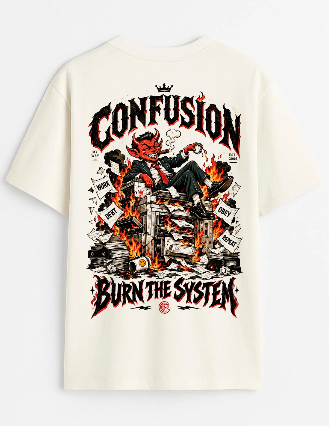 BURN THE SYSTEM COCOMILK TEE OVERSIZE
