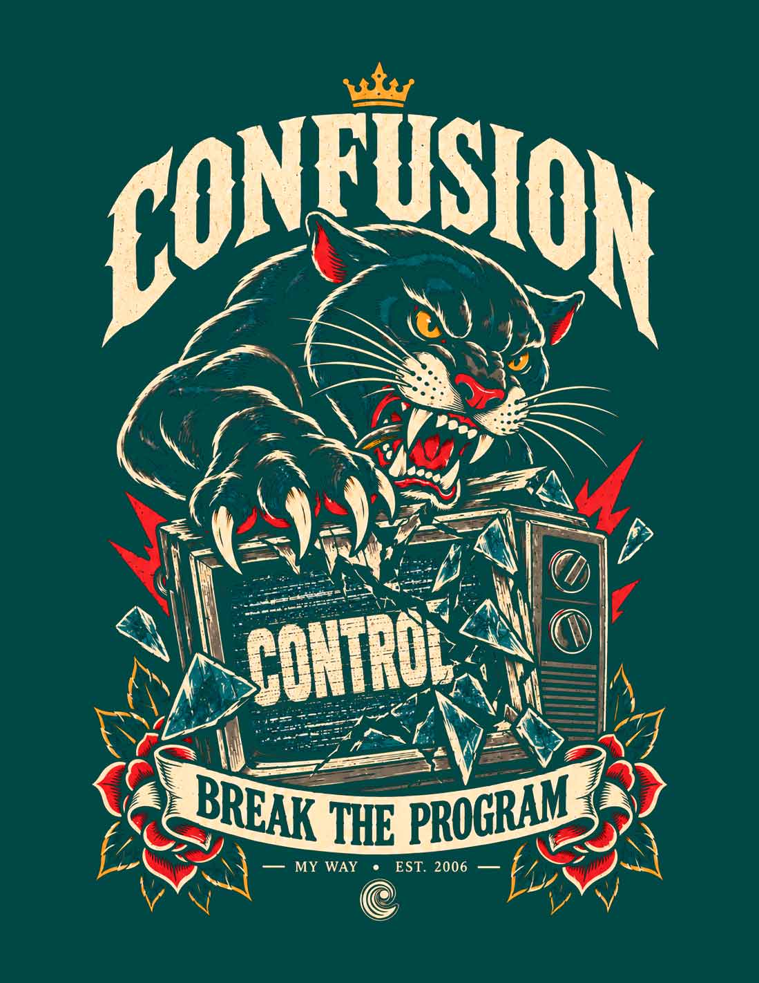 BREAK THE PROGAM REFLECTING POUND TEE OVERSIZE