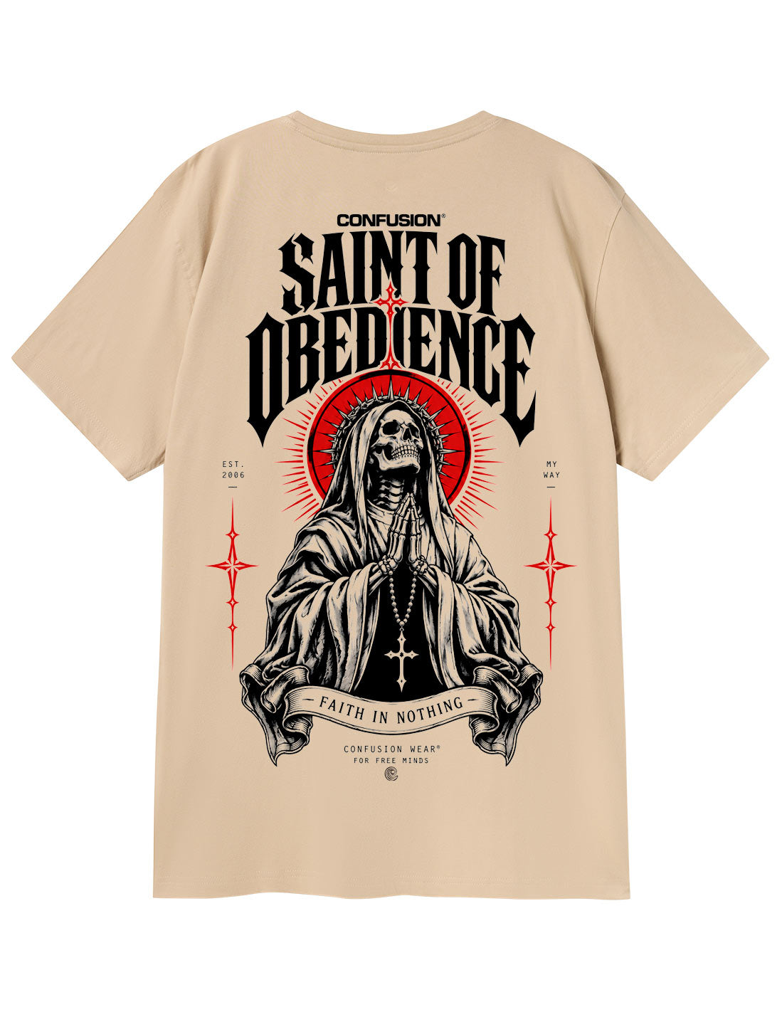 SAINT OF OBEDIENCE CREAM TSHIRT