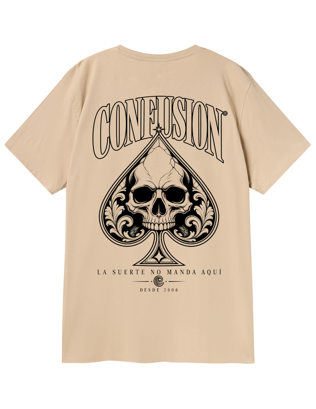 NO LUCK CREAM TSHIRT