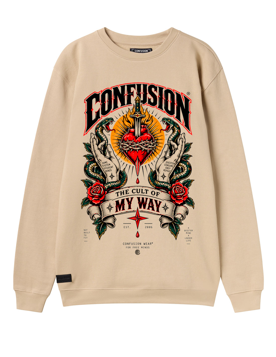 THE CULT CREAM CREWNECK