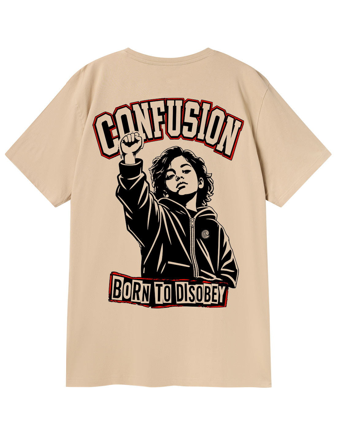 BORN TO DISOBEY CREAM TSHIRT