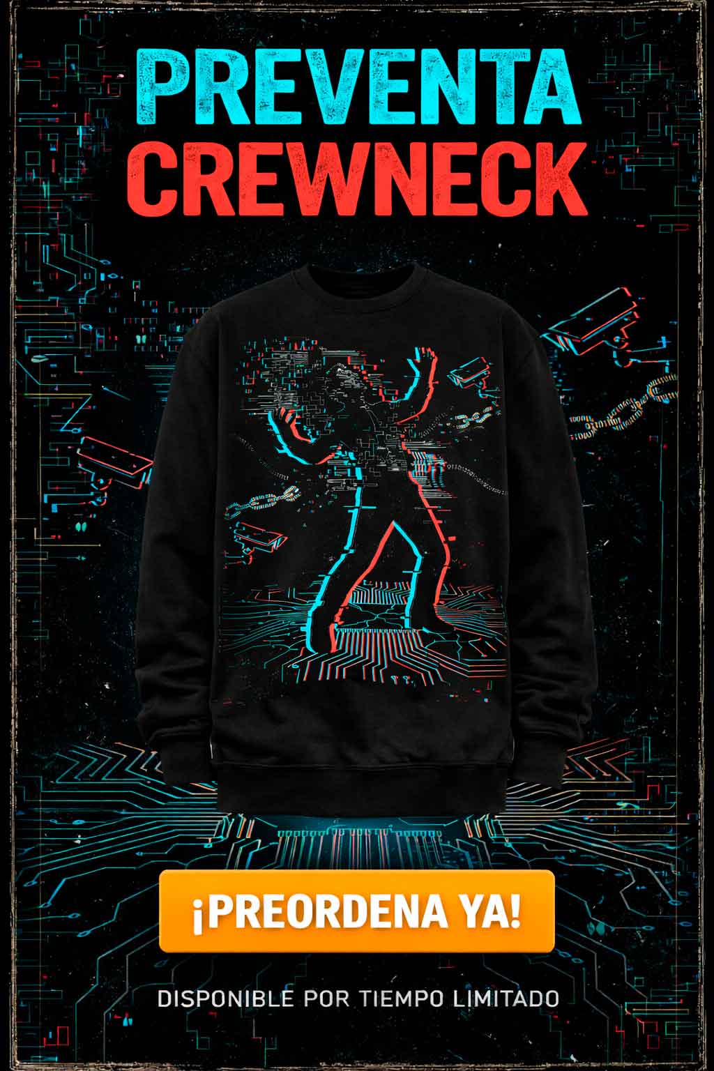 GLITCH THE MACHINE TEE PREVENTA