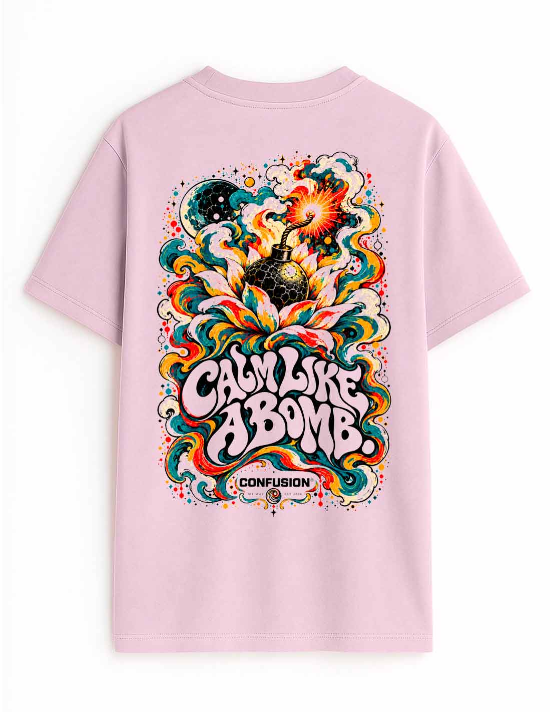 CALM LIKE A BOMB DAWN PINK OVERSIZE LAVADO A LA PIEDRA