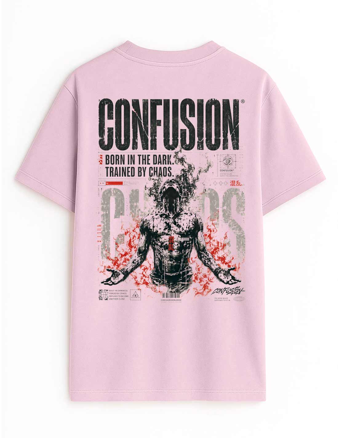 BORN IN THE DARK DAWN PINK TEE OVERSIZE LAVADO A LA PIEDRA