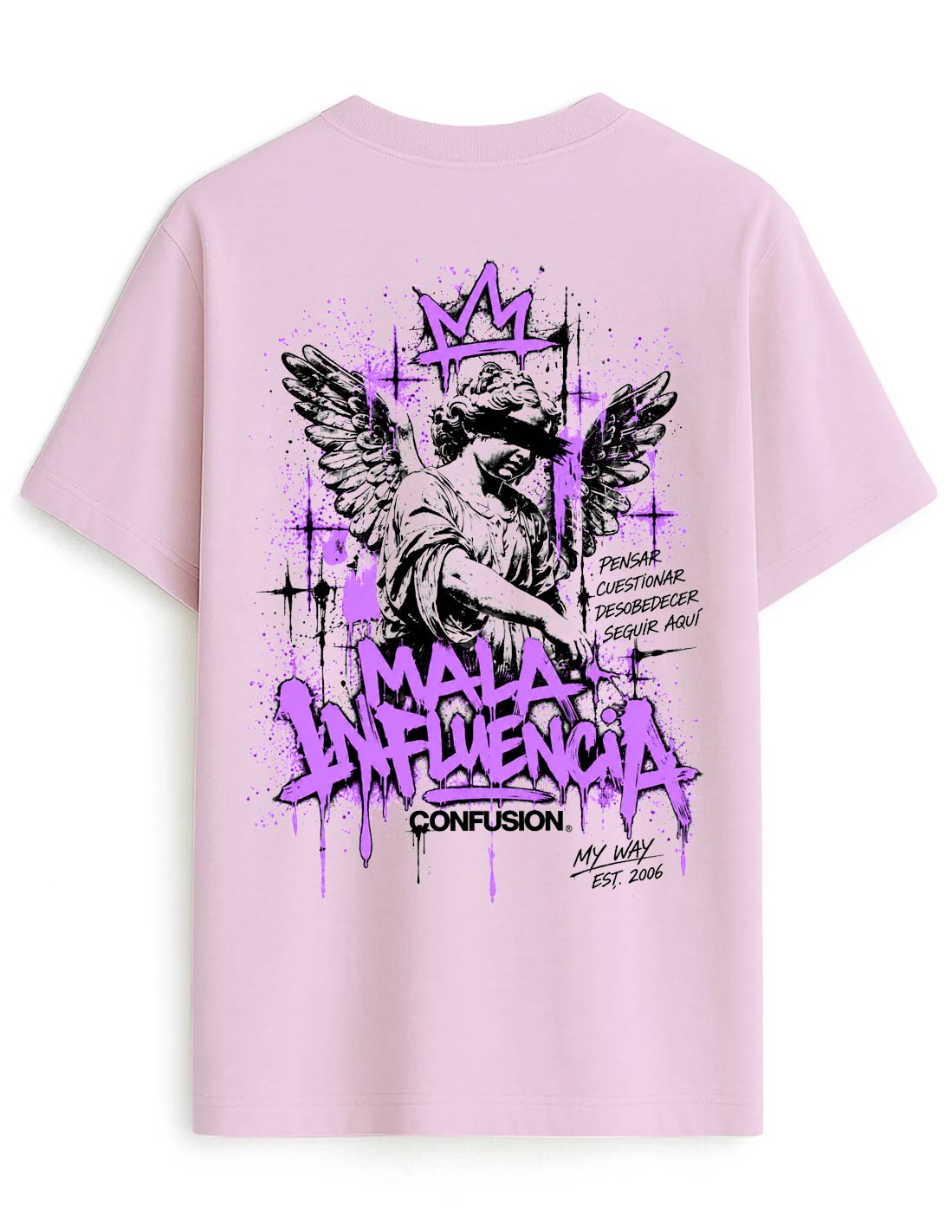 MALA INFLUENCIA DAWN PINK TEE OVERSIZE