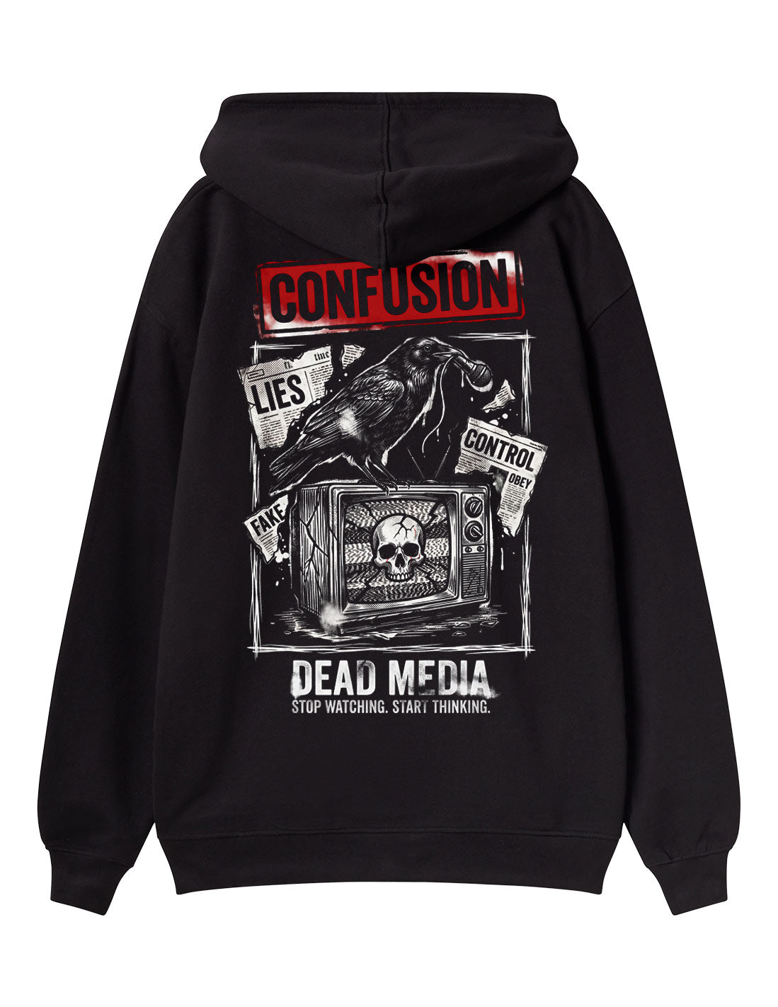 DEAD MEDIA BLACK HOODIE
