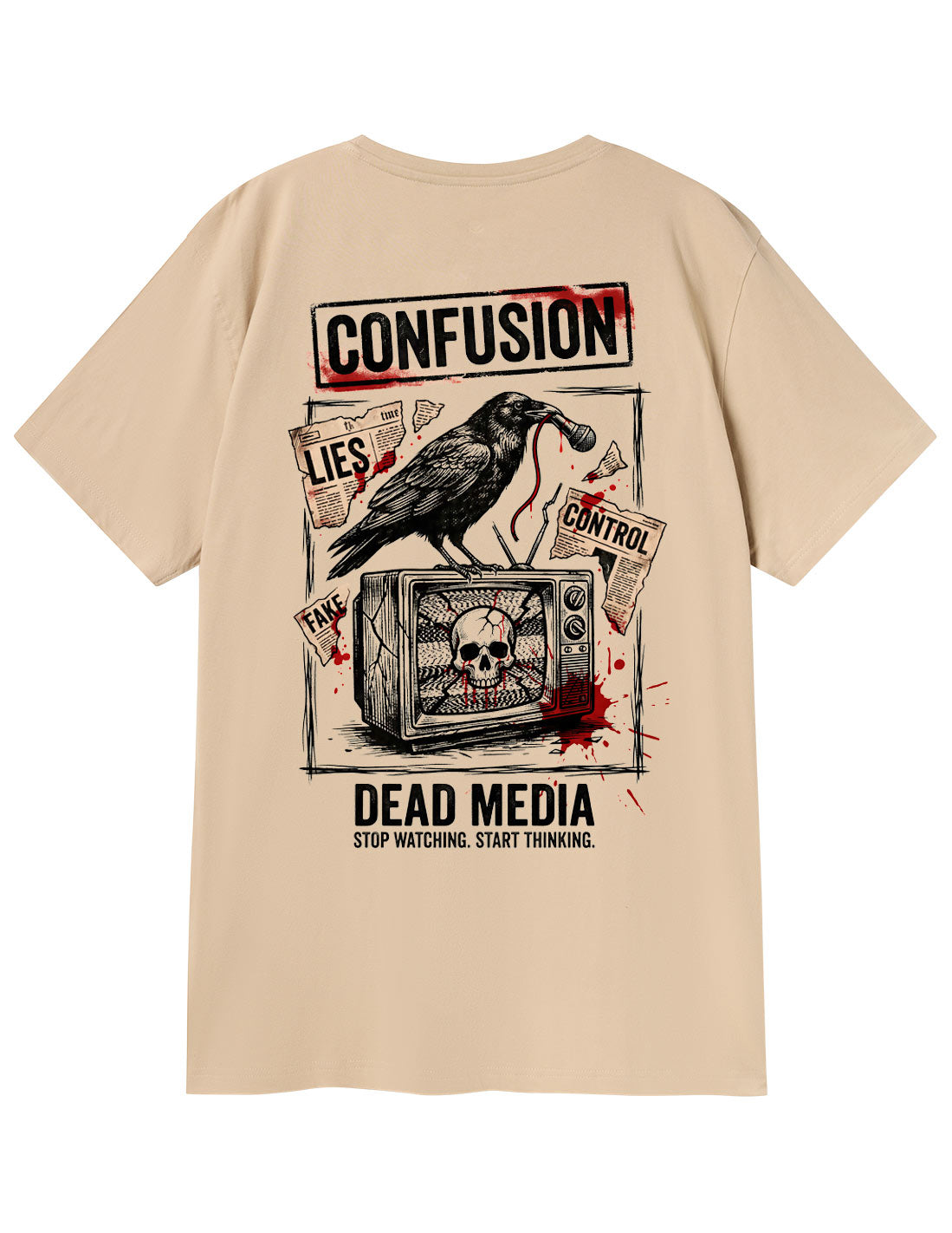 DEAD MEDIA CREAM TEE