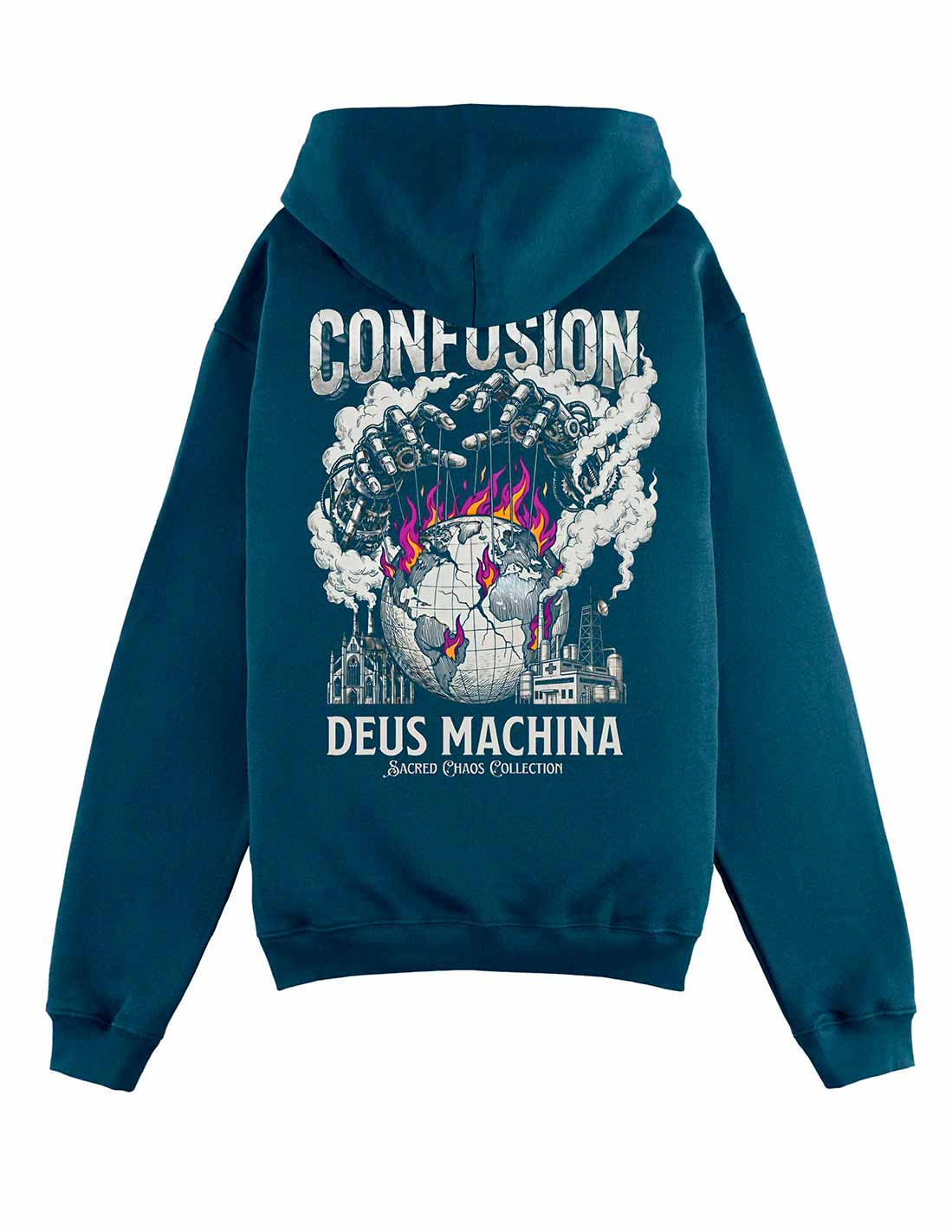 DEUS MACHINA DARK DENIM HOODIE OVERSIZE