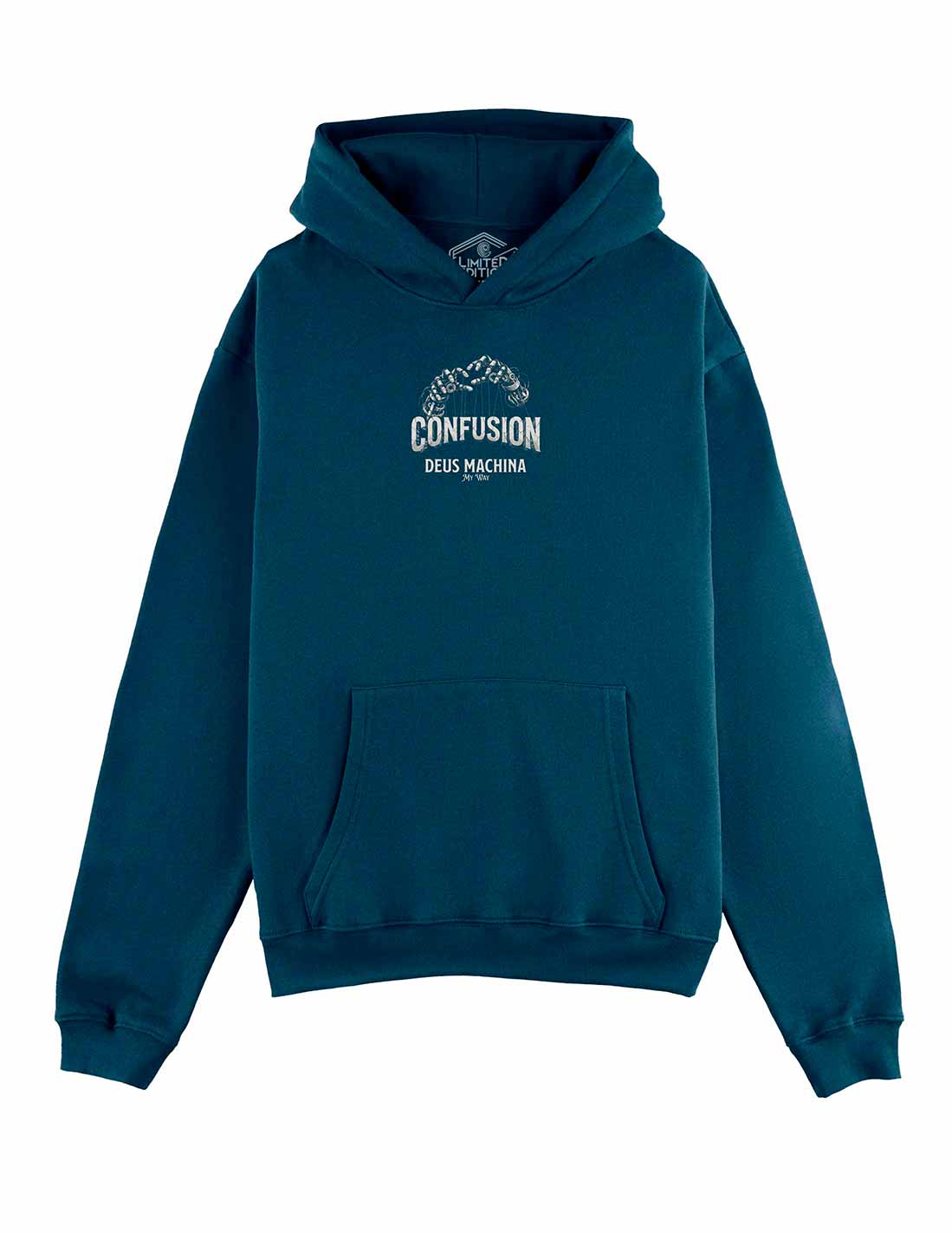 DEUS MACHINA DARK DENIM HOODIE OVERSIZE
