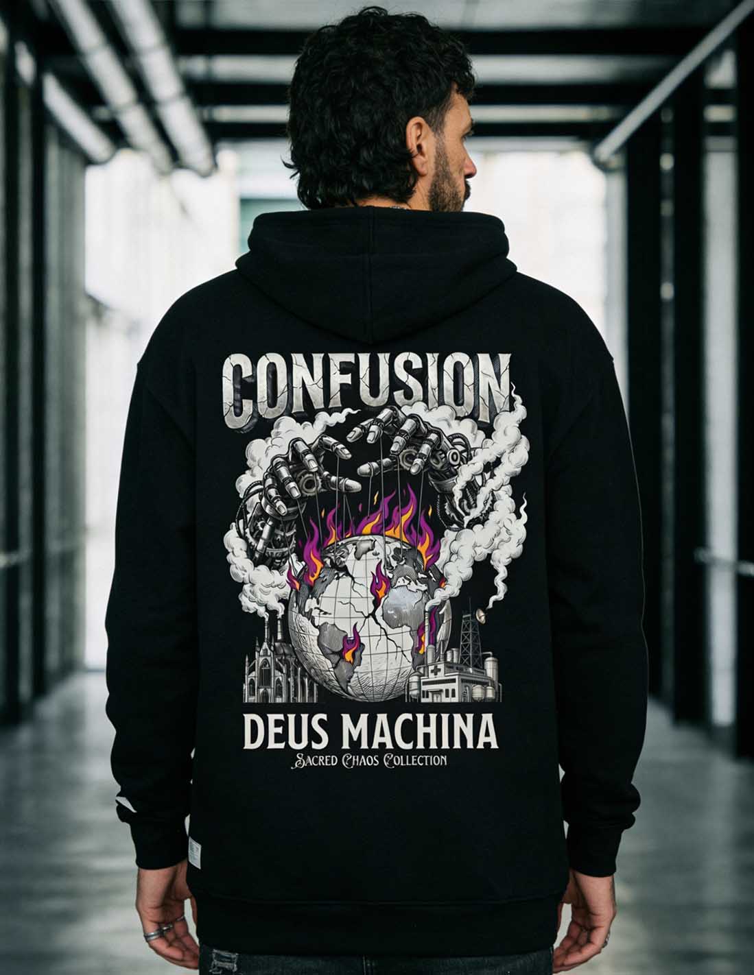 DEUS MACHINA BLACK HOODIE